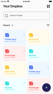 Flutter Dropbox Clone UI Flutter Dropbox Clone UI