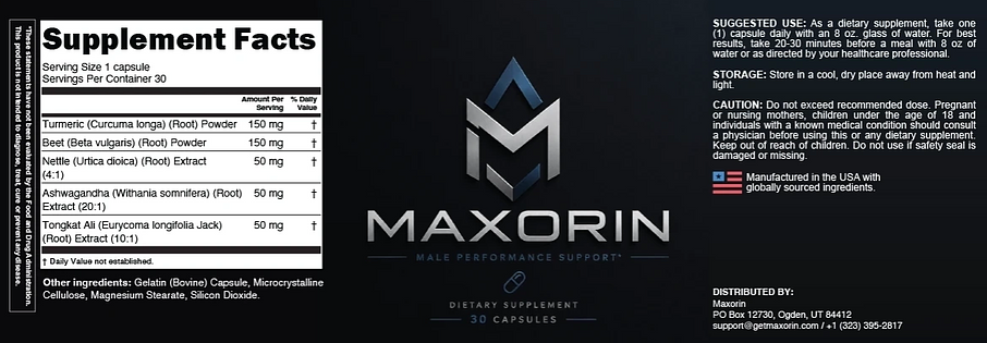 Maxorin Male Performance - Sexual Performance Boosting!
