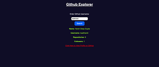 Github Explorer