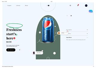 The stunning Pepsi Landing Page! 🥤 The stunning Pepsi Landing Page! 🥤