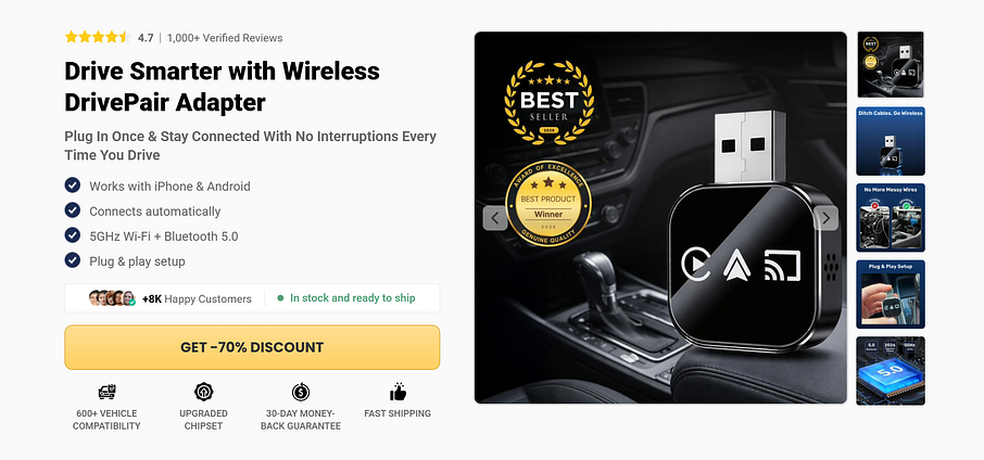 DrivePair Wireless CarPlay (Official™) - Is It Worth the Hype? DrivePair Wireless CarPlay (Official™) - Is It Worth the Hype?