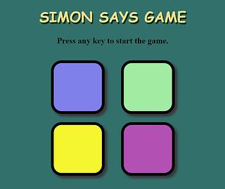 SIMON SAYS GAME SIMON SAYS GAME