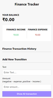 Personal Finance Tracker