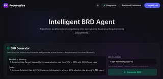 RequireWise - Agentic BRD Generation with meeting recording summarization & task assignment